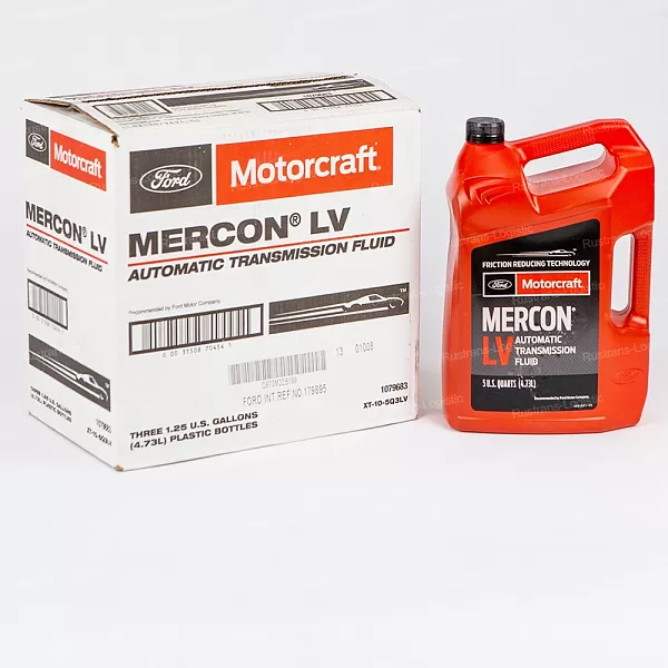 Трансмиссионное масло Ford Motorcraft ATF Mercon LV, для АКПП / ГУР (красный), (США), (5л)