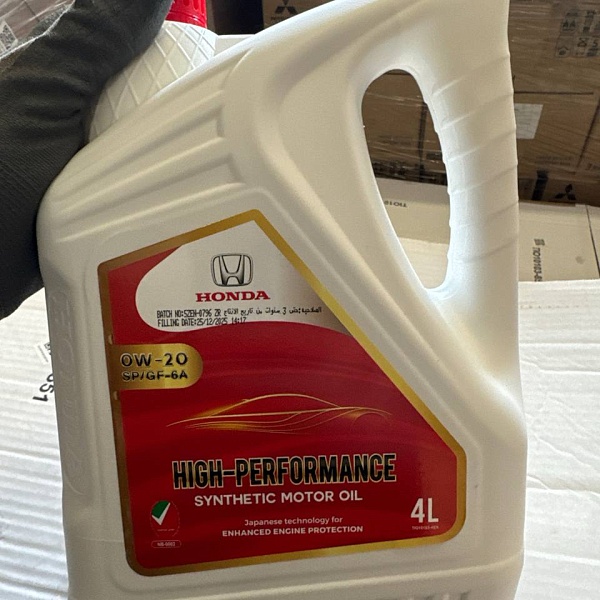 Моторное масло Honda SP 0W-20 / ILSAC GF-6A, для бенз. двигателей, (Дубай), (4л)