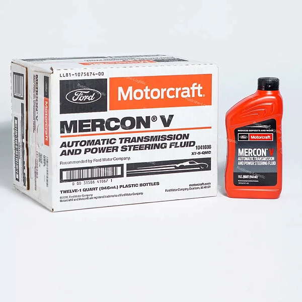 Трансмиссионное масло Ford Motorcraft ATF Mercon V, для АКПП / ГУР (красный), (США), (1л.)