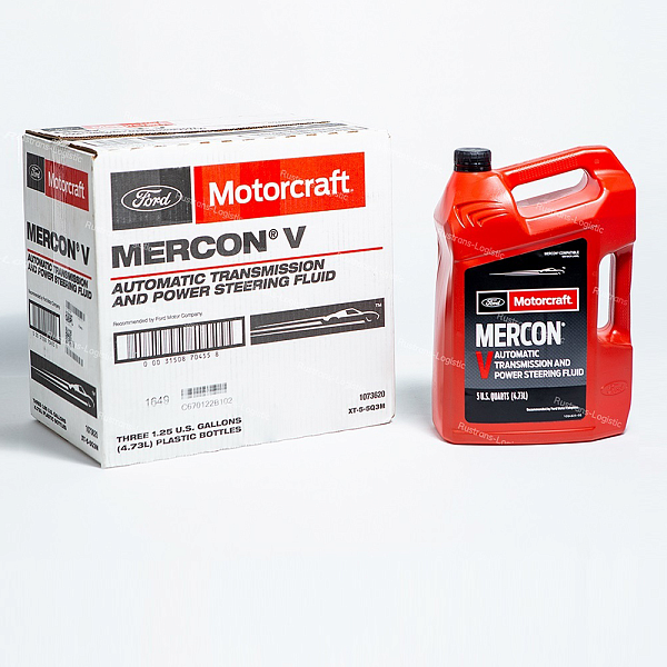 Трансмиссионное масло Ford Motorcraft ATF Mercon V, для АКПП / ГУР (красный), (США), (5л)