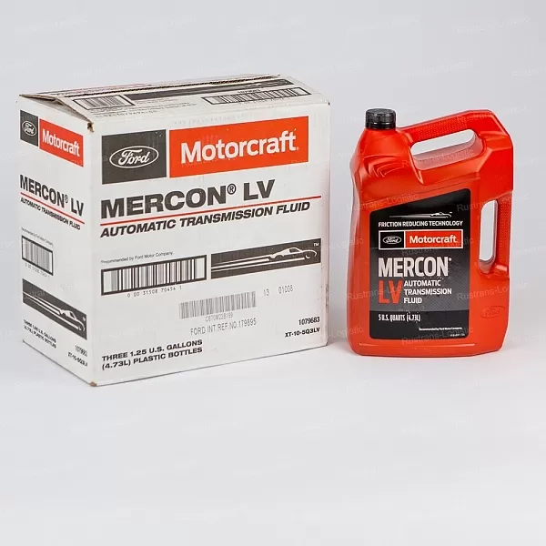 Трансмиссионное масло Ford Motorcraft ATF Mercon LV, для АКПП / ГУР (красный), (США), (5л)