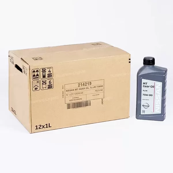 Трансмиссионное масло Nissan GEAR OIL TL/JR 75W-80, для МКПП, (Европа), (1л)